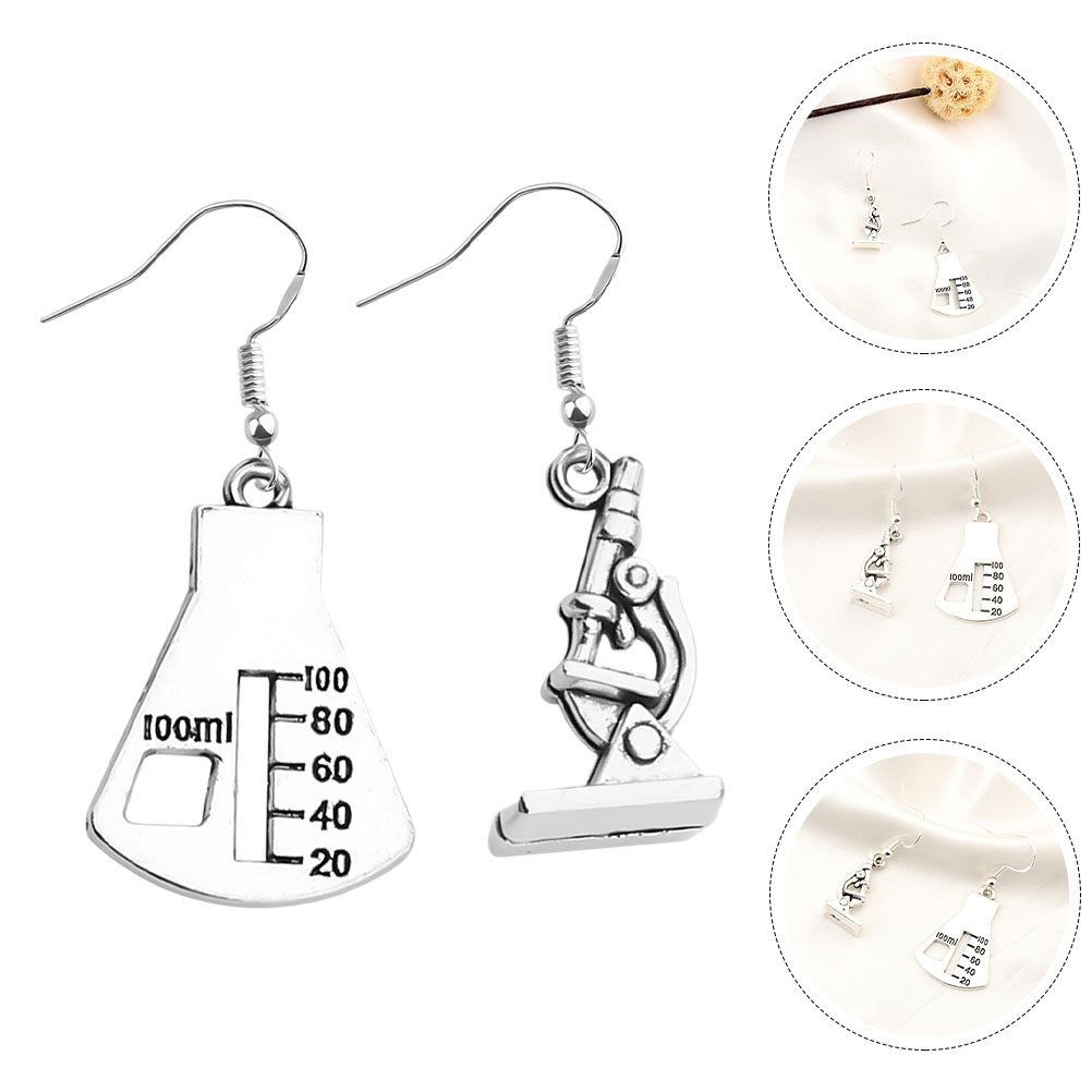 Unique Women'S Formal Wear - 1Pair Microscope Earrings Women Alloy Dangle