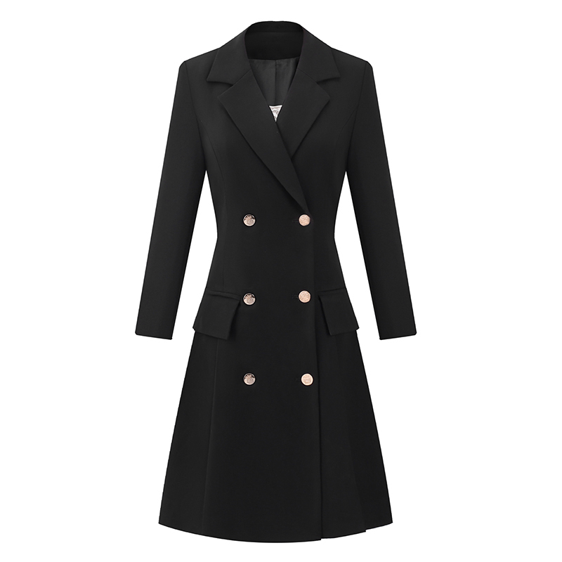Japanese Women Formal Wear - Black Occupation Suit Dress High Level