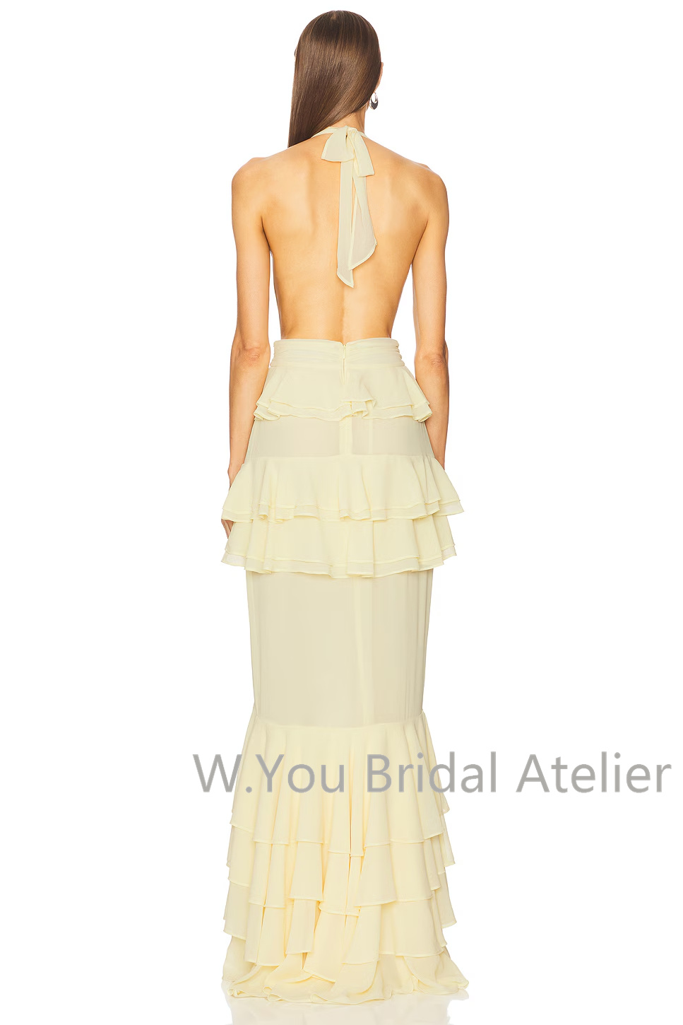 Women'S Formal Wear For Wedding Guest - Evening Dresses Deep V Neck Halter