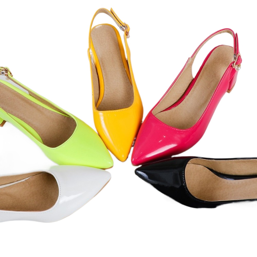 Patent Leather Slingback Pumps - Slingback Heel Formal ulasan dan harga