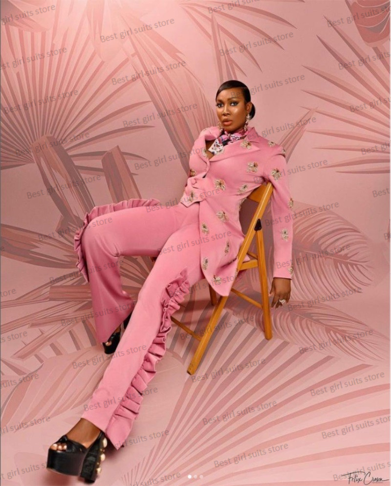 Pink Wedding Women Suit Set Bl - Women'S Formal Wear For Wedding Guest ulasan dan harga