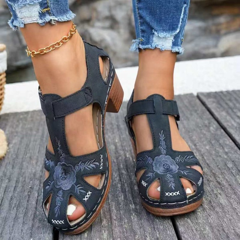Women's Sandals Mid Block Heel - Women Formal Wear Footwear ulasan dan harga