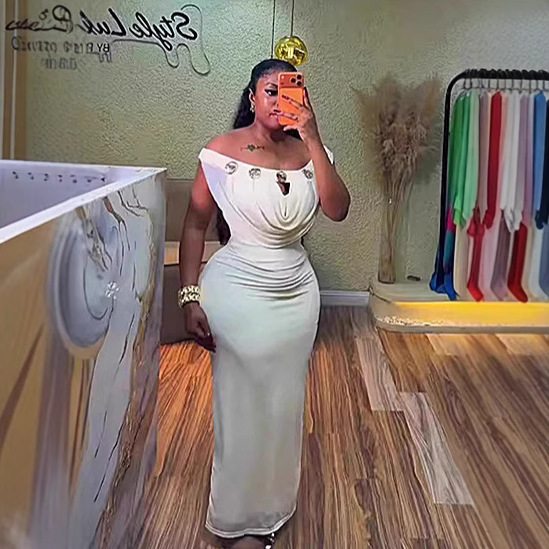 Long Dress Women Off Shoulder  - Wrap Dress Work ulasan dan harga