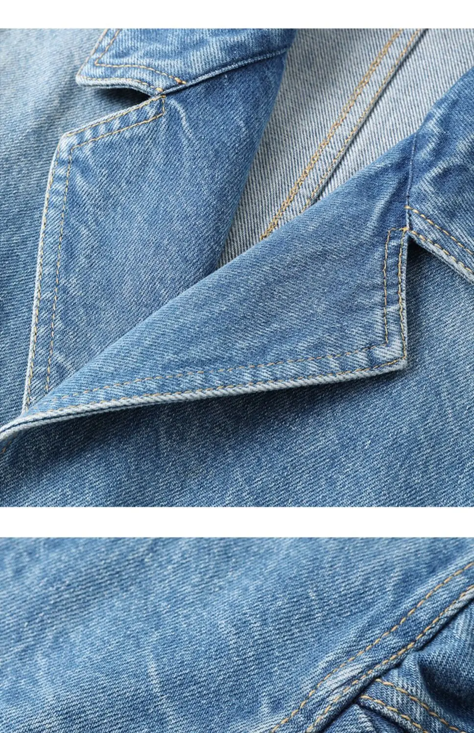 Blue Washed Retro Denim Jacket - Unique Women'S Formal Wear ulasan dan harga