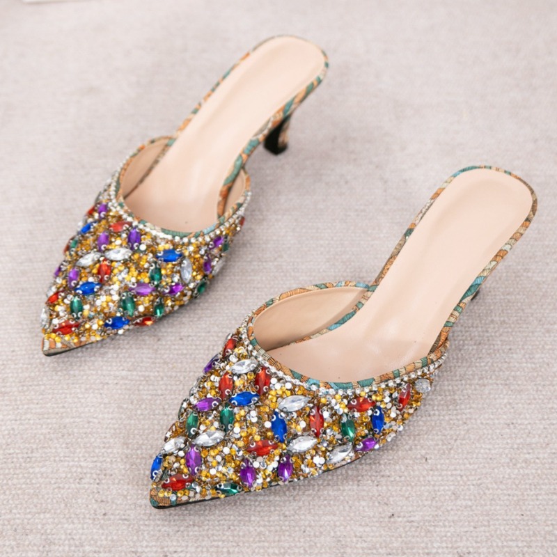Luxury Rhinestone Kitten Heel  - Kitten Heel Women ulasan dan harga