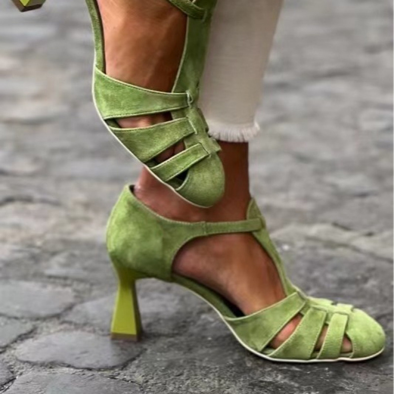 Women's Green Suede Kitten Hee - Kitten Heel Women ulasan dan harga