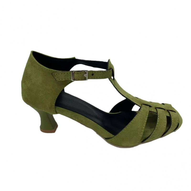 Women's Green Suede Kitten Hee - Kitten Heel Women ulasan dan harga