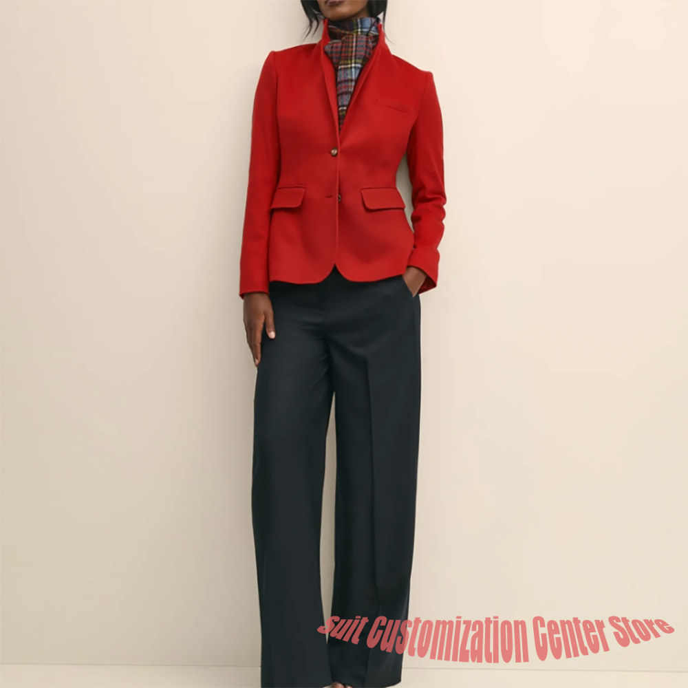Women's Navy Woolen Clothes Si - Women'S Office Formal Wear For Ladies ulasan dan harga
