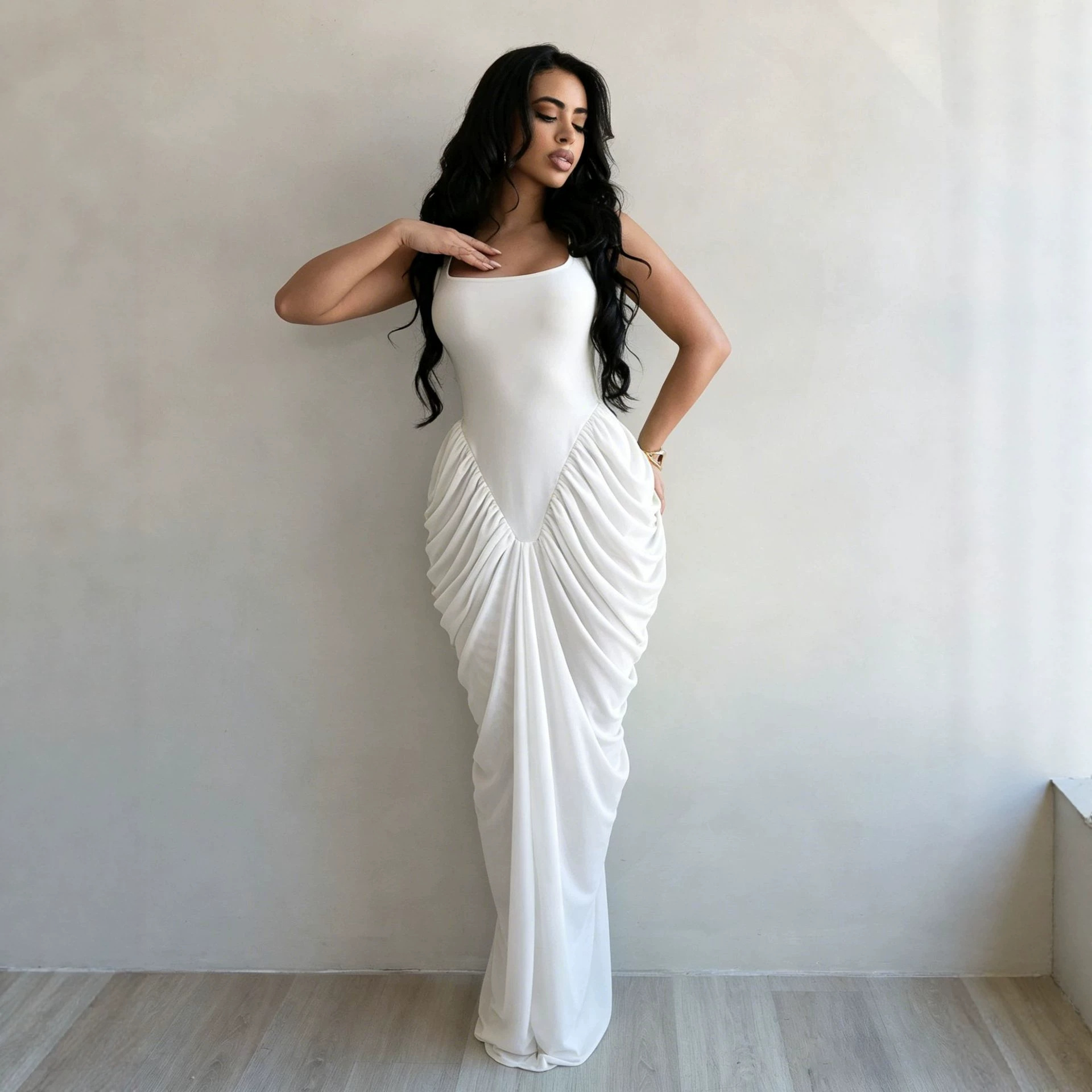 Long Dress Women Gown Dresses  - Wrap Dress Work ulasan dan harga