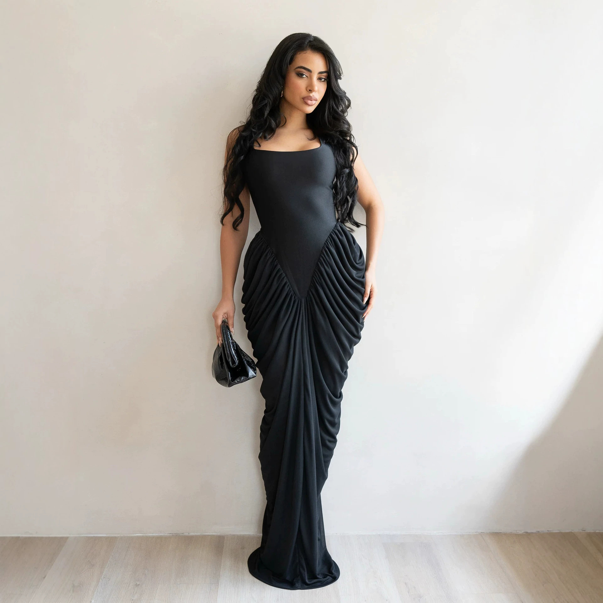 Long Dress Women Gown Dresses  - Wrap Dress Work ulasan dan harga