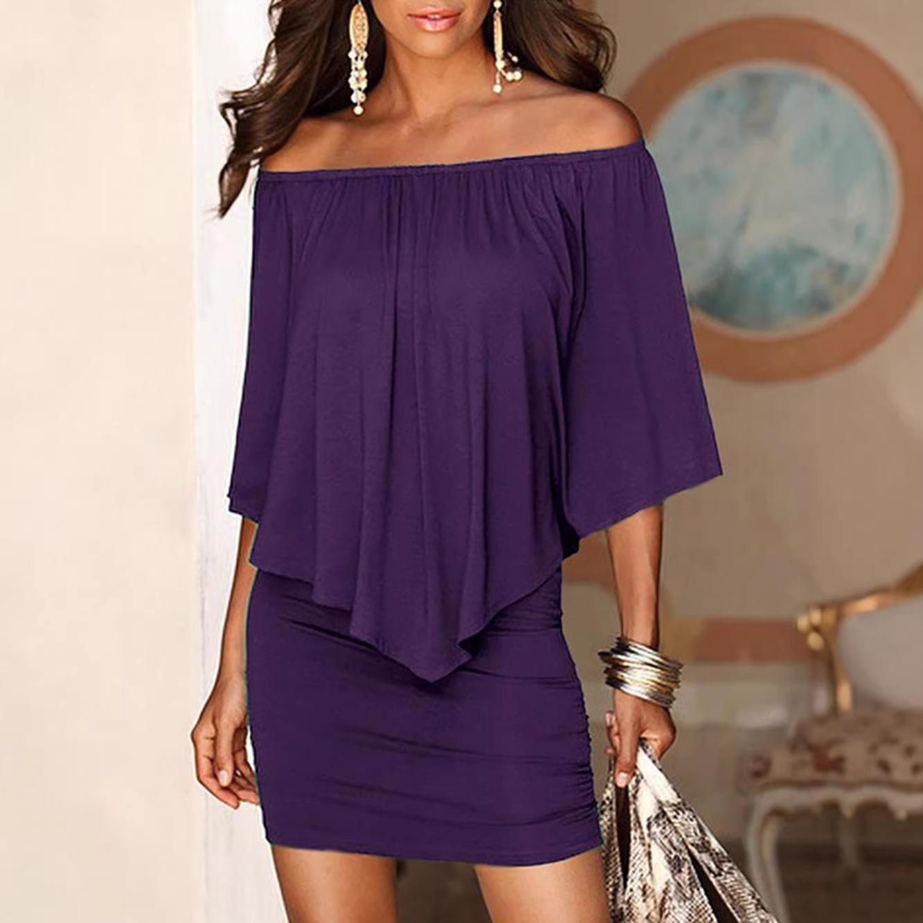 Dress Women Short Dresses Vest - Wrap Dress Work ulasan dan harga