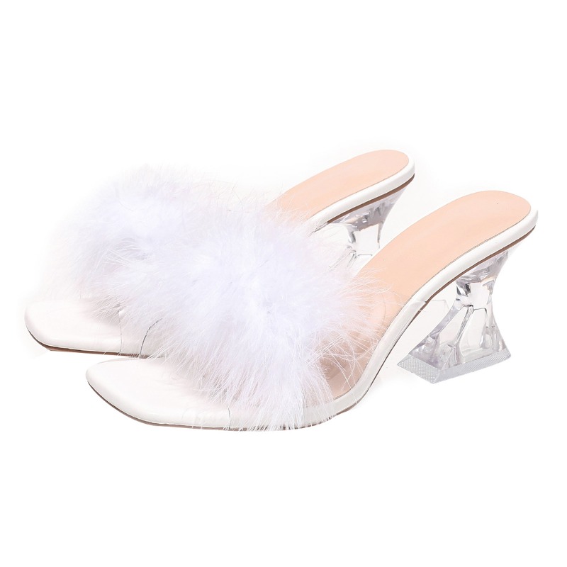 2025 New Elegant Sexy Feather  - Kitten Heel Women ulasan dan harga