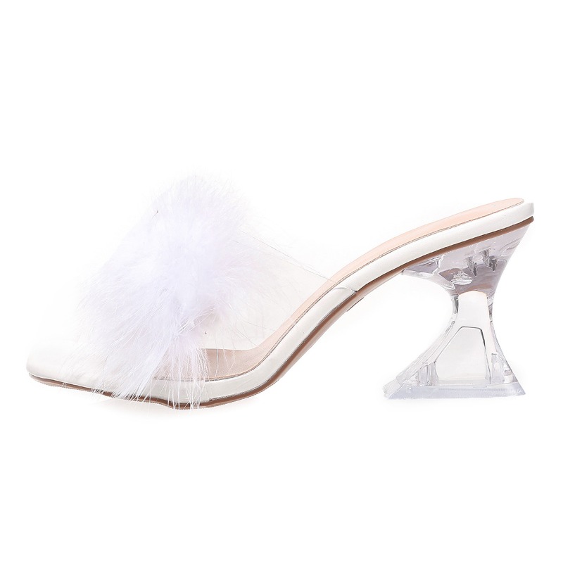 2025 New Elegant Sexy Feather  - Kitten Heel Women ulasan dan harga