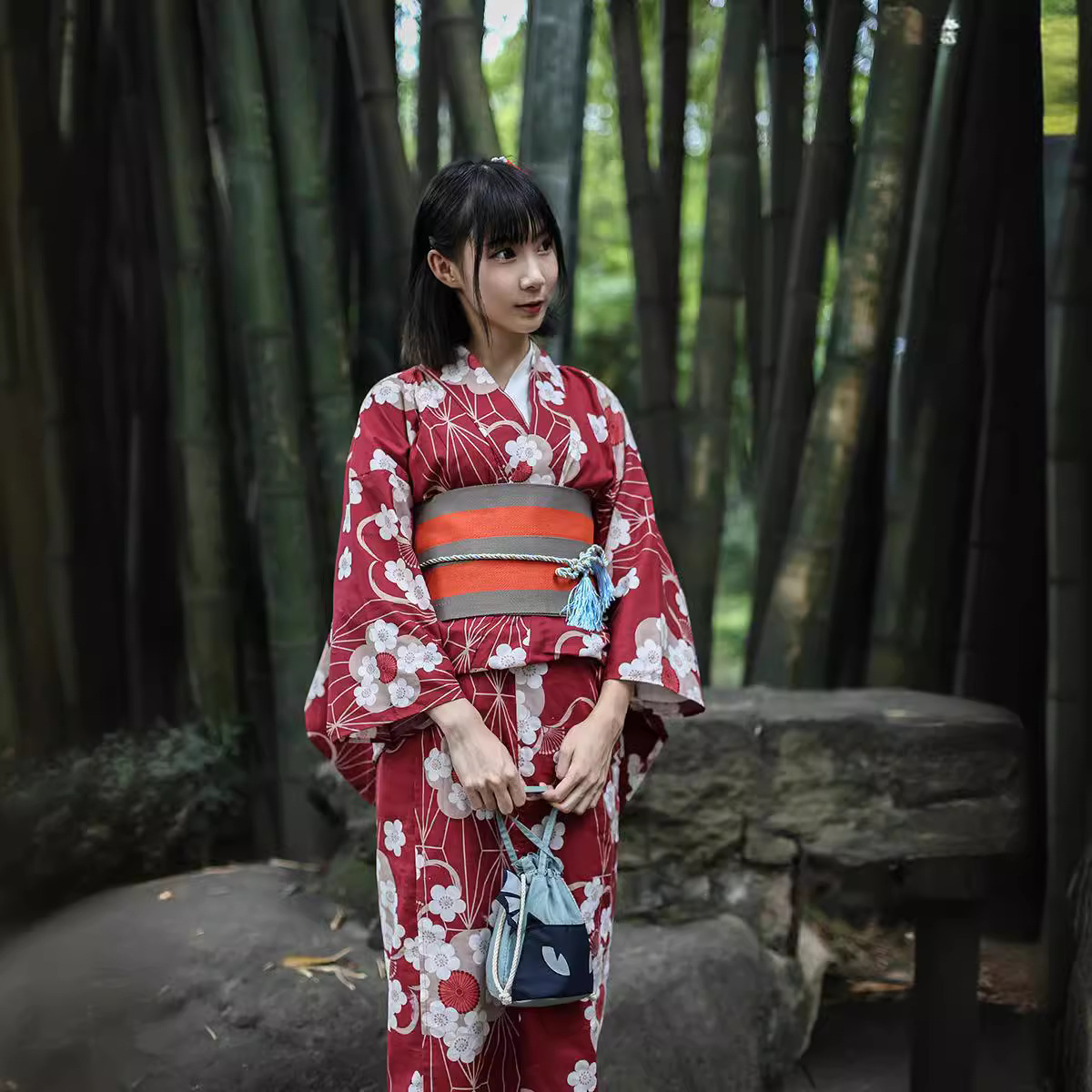 Red Japanese Yukata Kimono Fem - Women'S Formal Traditional Wear ulasan dan harga