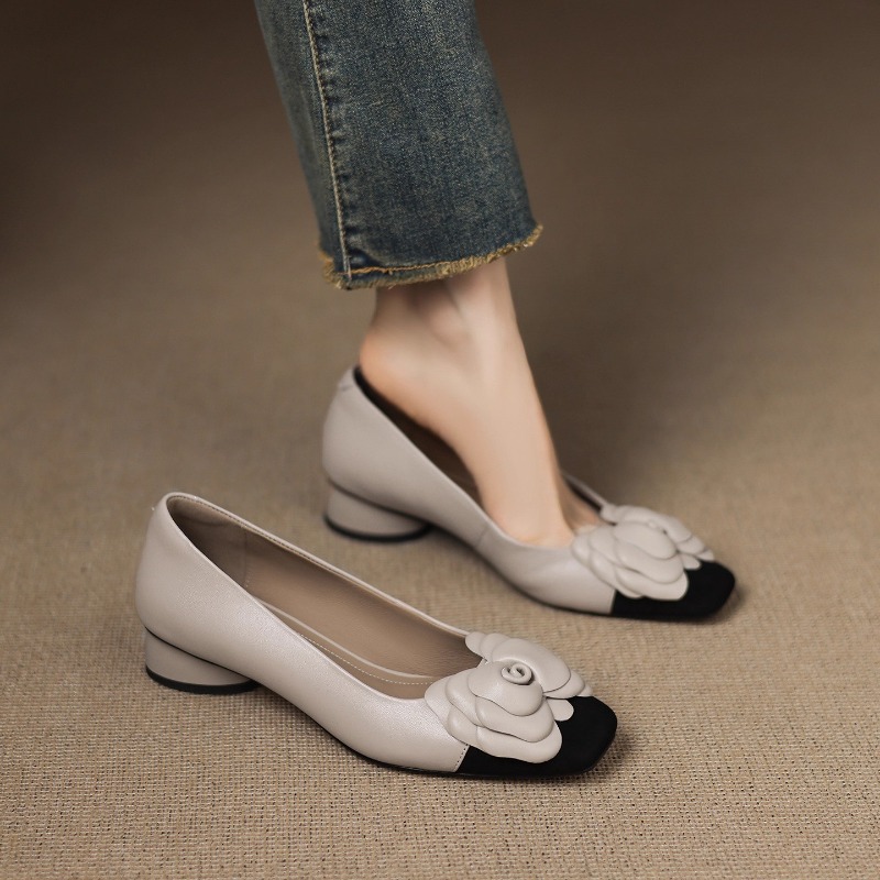 French Kitten Heel Color Block - Kitten Heel Women ulasan dan harga