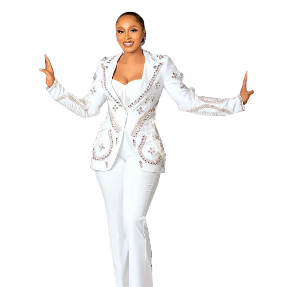 Luxury Women Pants Suits 2 Pcs - Women'S Formal Wear For Wedding Guest ulasan dan harga