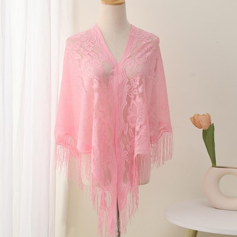 340D Lace Fringed Cover Up Hol - Women Formal Event Wear ulasan dan harga