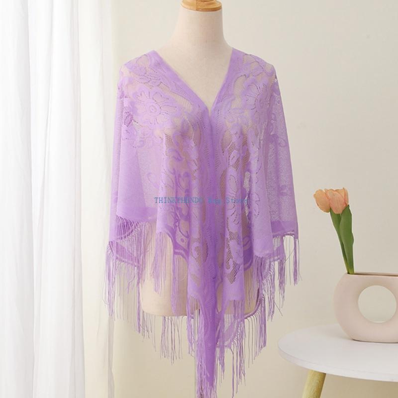 340D Lace Fringed Cover Up Hol - Women Formal Event Wear ulasan dan harga