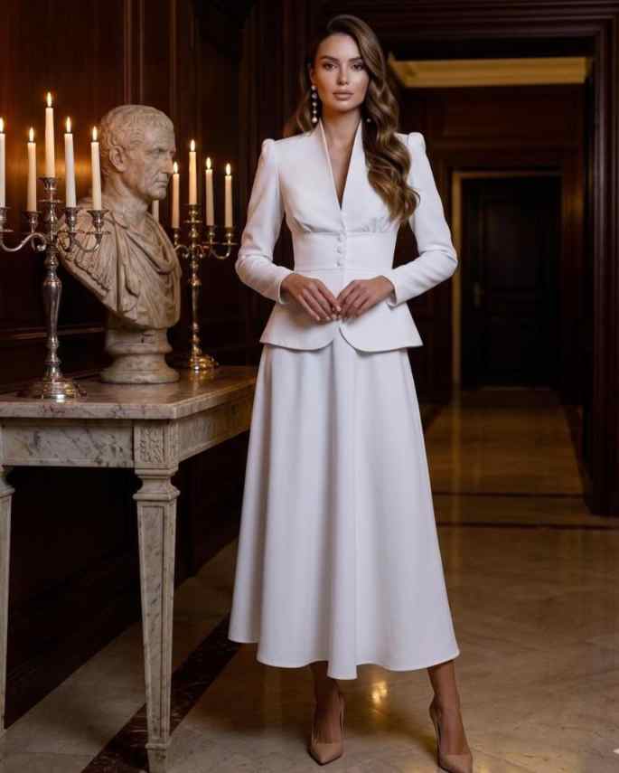 Elegant Two Piece Women Suit S - Women Formal Wear With Skirt ulasan dan harga