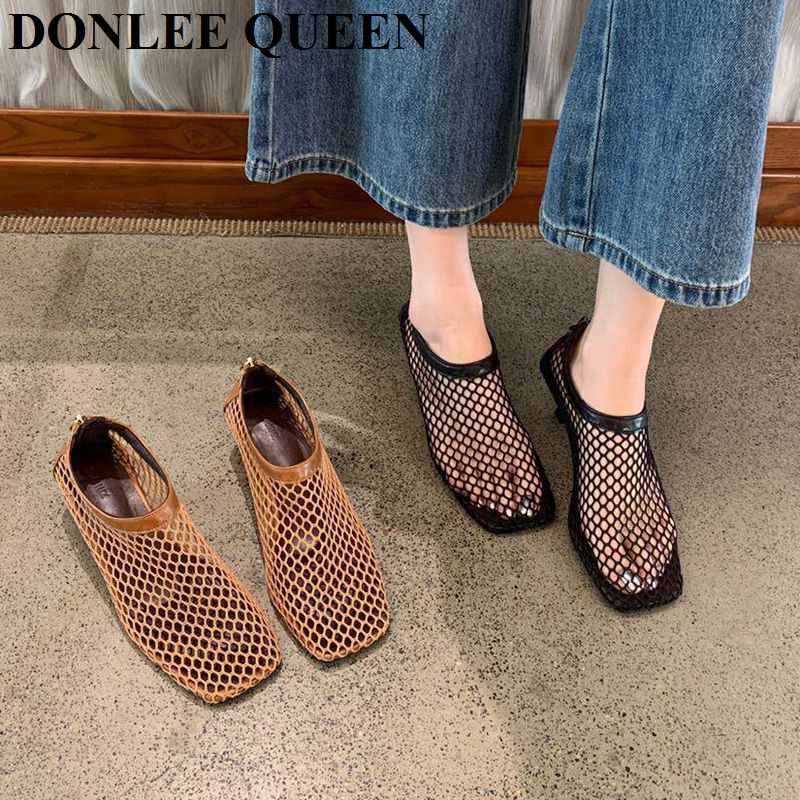 Vintage Mesh Square Toe Mule S - Kitten Heel Women ulasan dan harga