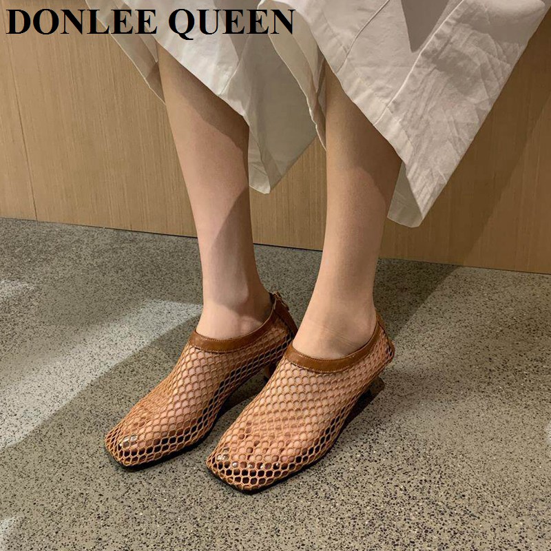 Vintage Mesh Square Toe Mule S - Kitten Heel Women ulasan dan harga