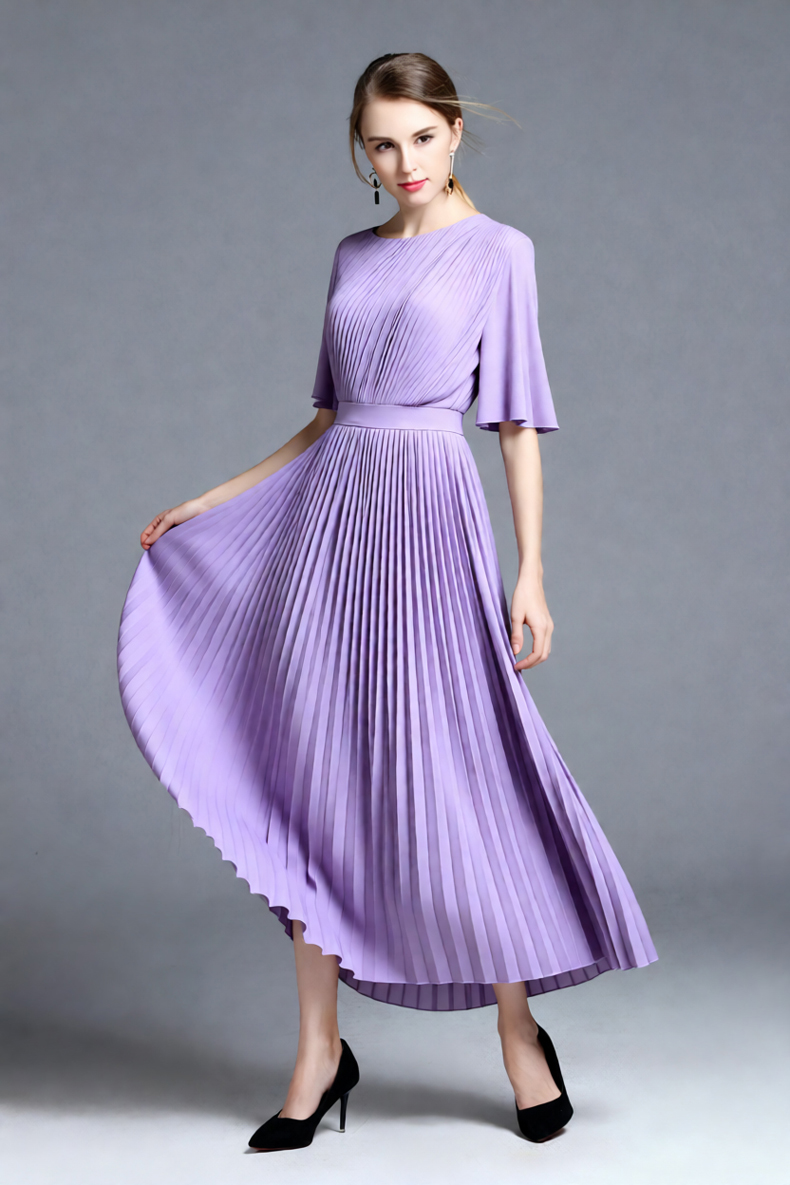 Women's Lilac Cape Sleeve Plea - Women'S Formal Wear For Wedding Guest ulasan dan harga