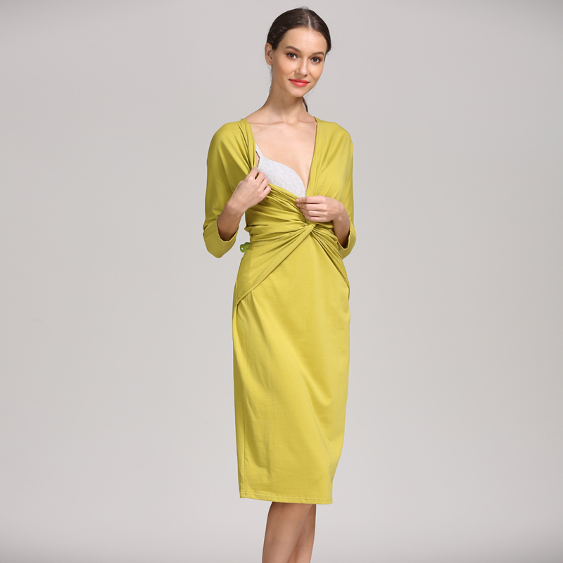 Twist Front Wrap Nursing Mater - Wrap Dress Work ulasan dan harga