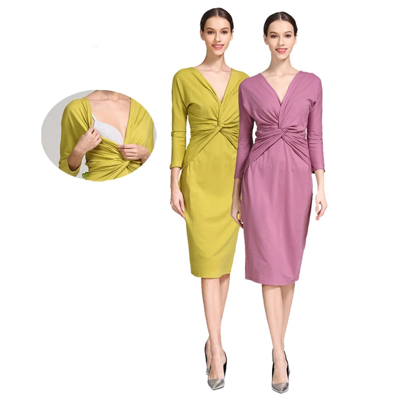 Twist Front Wrap Nursing Mater - Wrap Dress Work ulasan dan harga