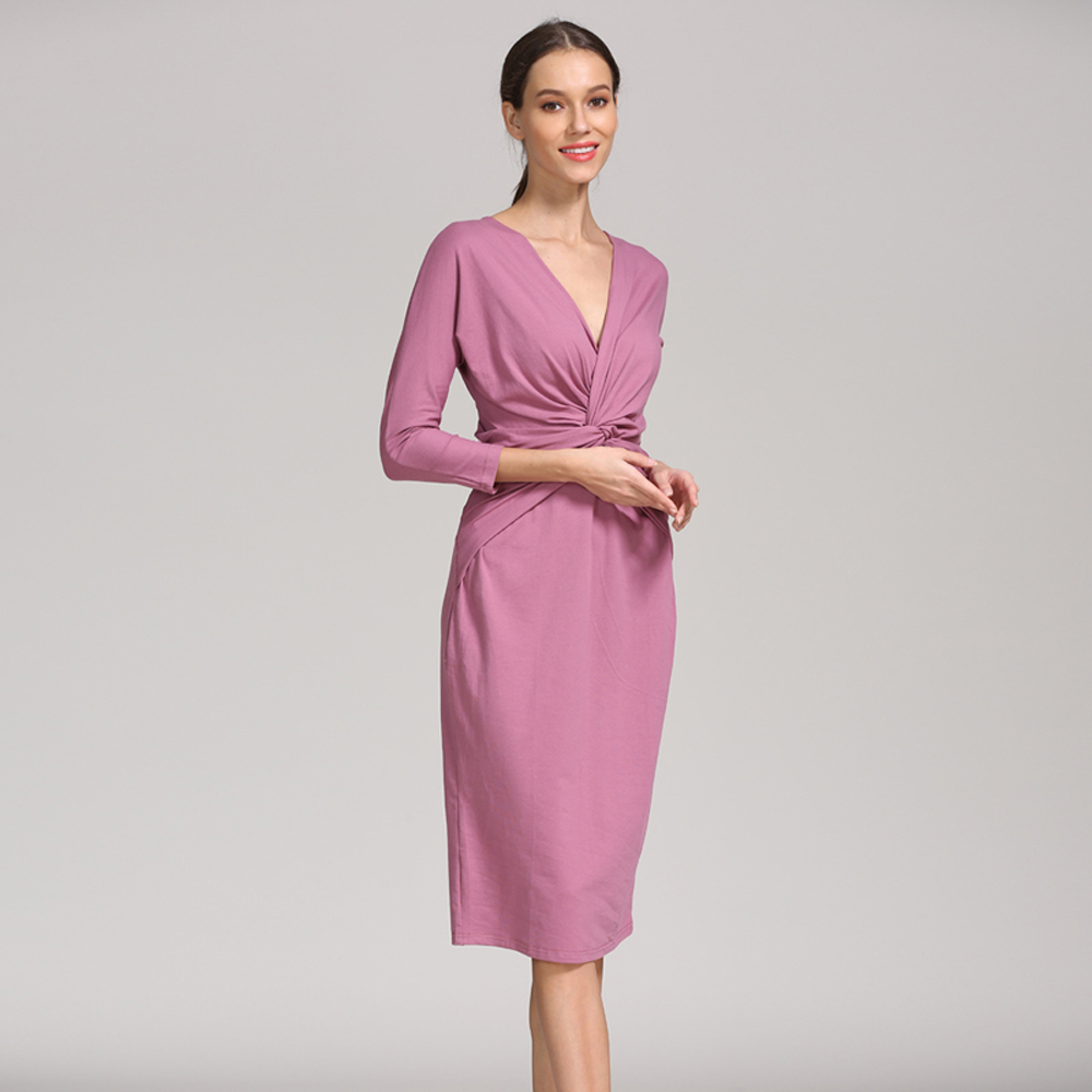 Twist Front Wrap Nursing Mater - Wrap Dress Work ulasan dan harga