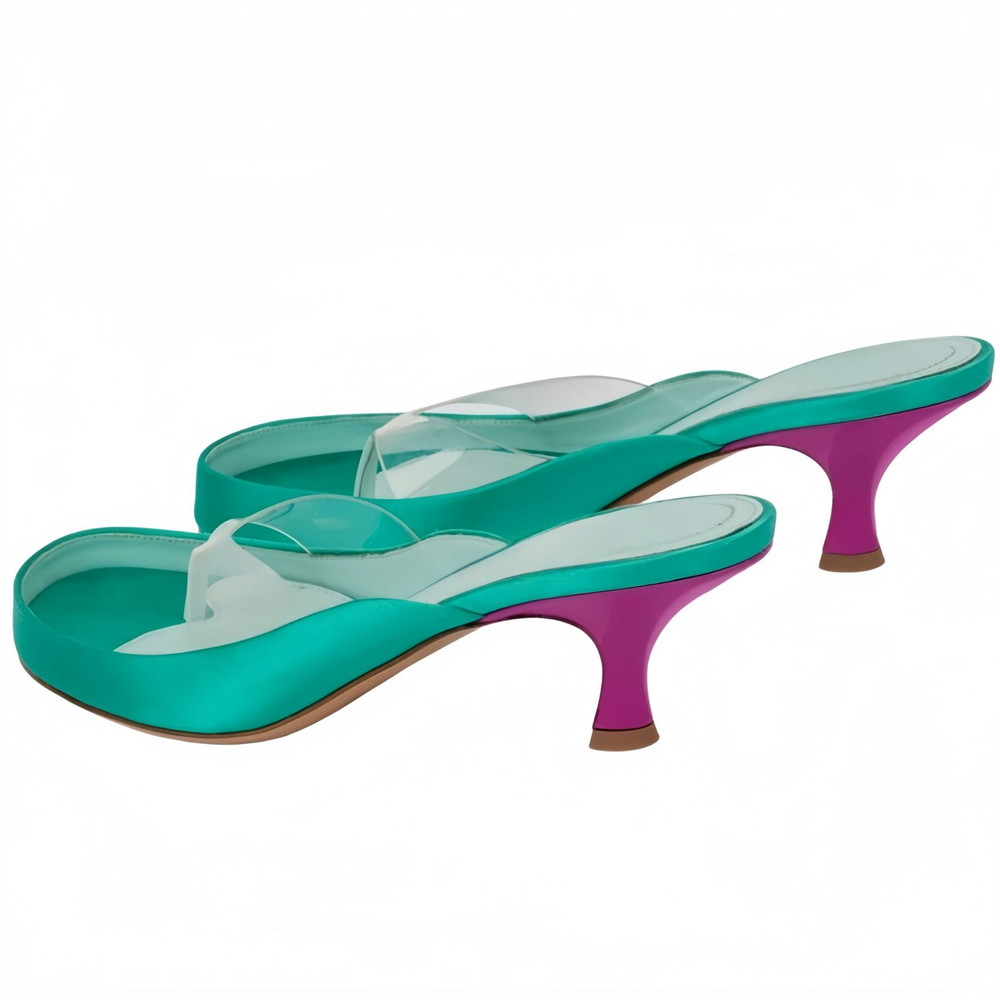 Women Gold Satin Thong Mules C - Kitten Heel Women ulasan dan harga