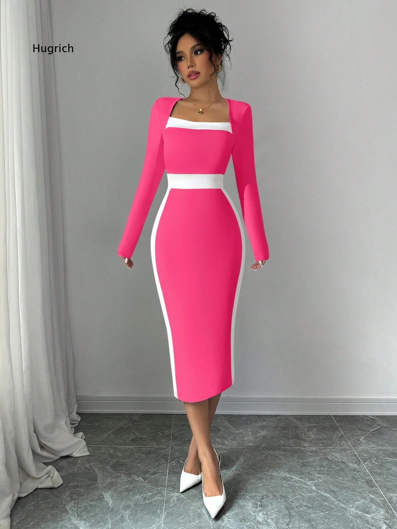 Square Neck Long Sleeve Midi B - Women Formal Event Wear ulasan dan harga
