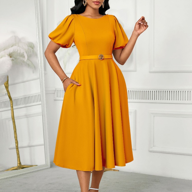 2025 New Office Lady Work O-Ne - Wrap Dress Work ulasan dan harga