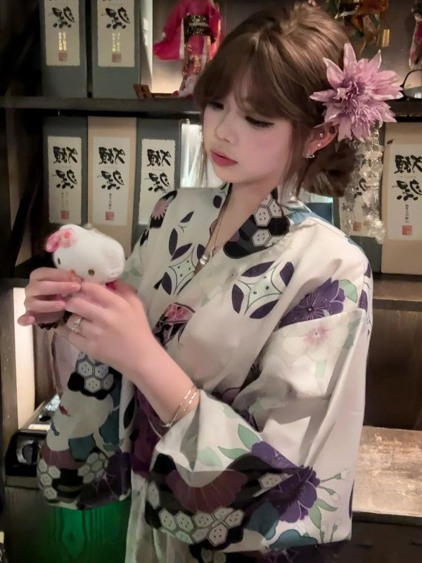 Traditional Purple Kimono Bath - Women'S Formal Traditional Wear ulasan dan harga