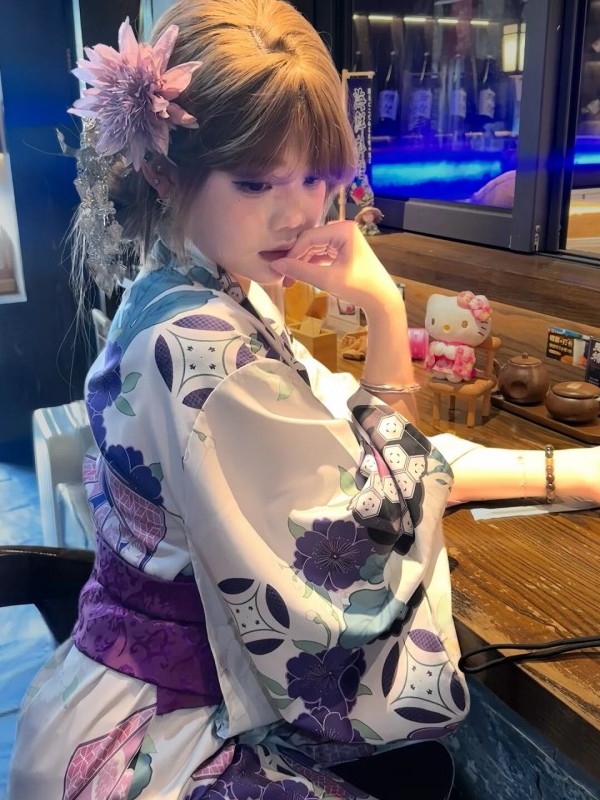 Traditional Purple Kimono Bath - Women'S Formal Traditional Wear ulasan dan harga