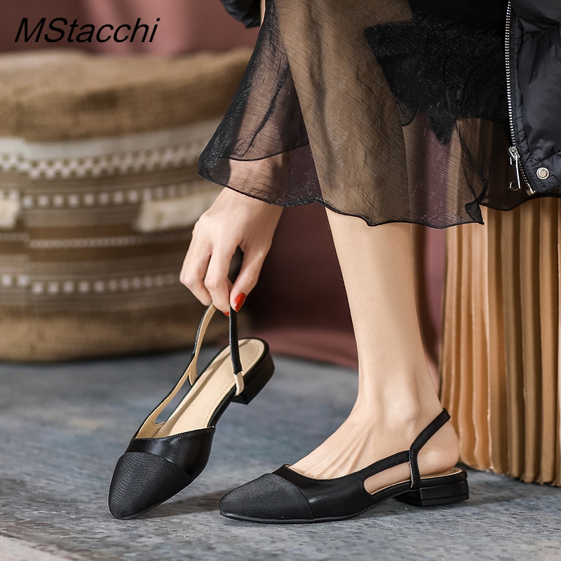 Patchwork Leather Slingbacks W - Slingback Heel Formal ulasan dan harga